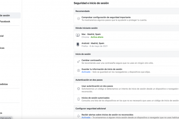 Cómo inicio sesión con otra cuenta de Facebook vinculada a otra