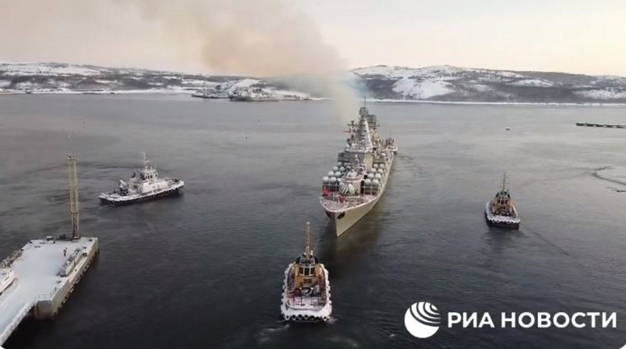 Maniobras de la armada rusa en el mar de Barents, sobre Escandinavia