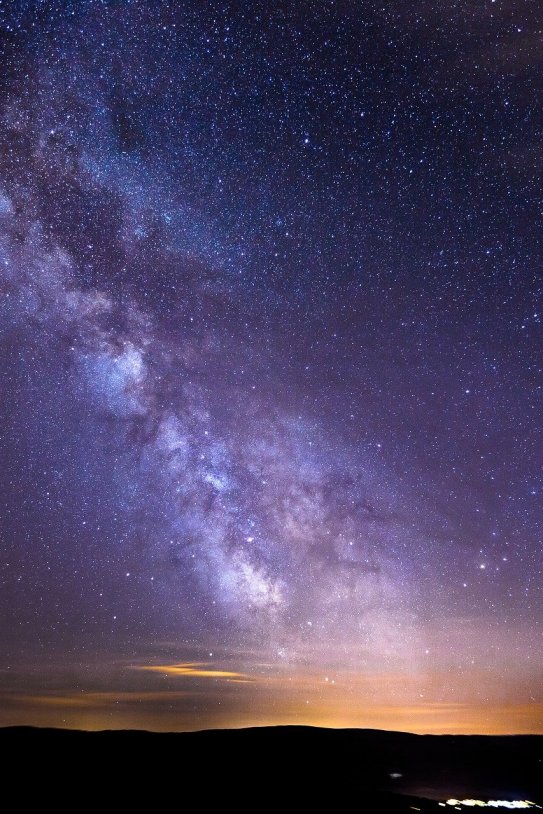 Vía láctea desde la tierra
