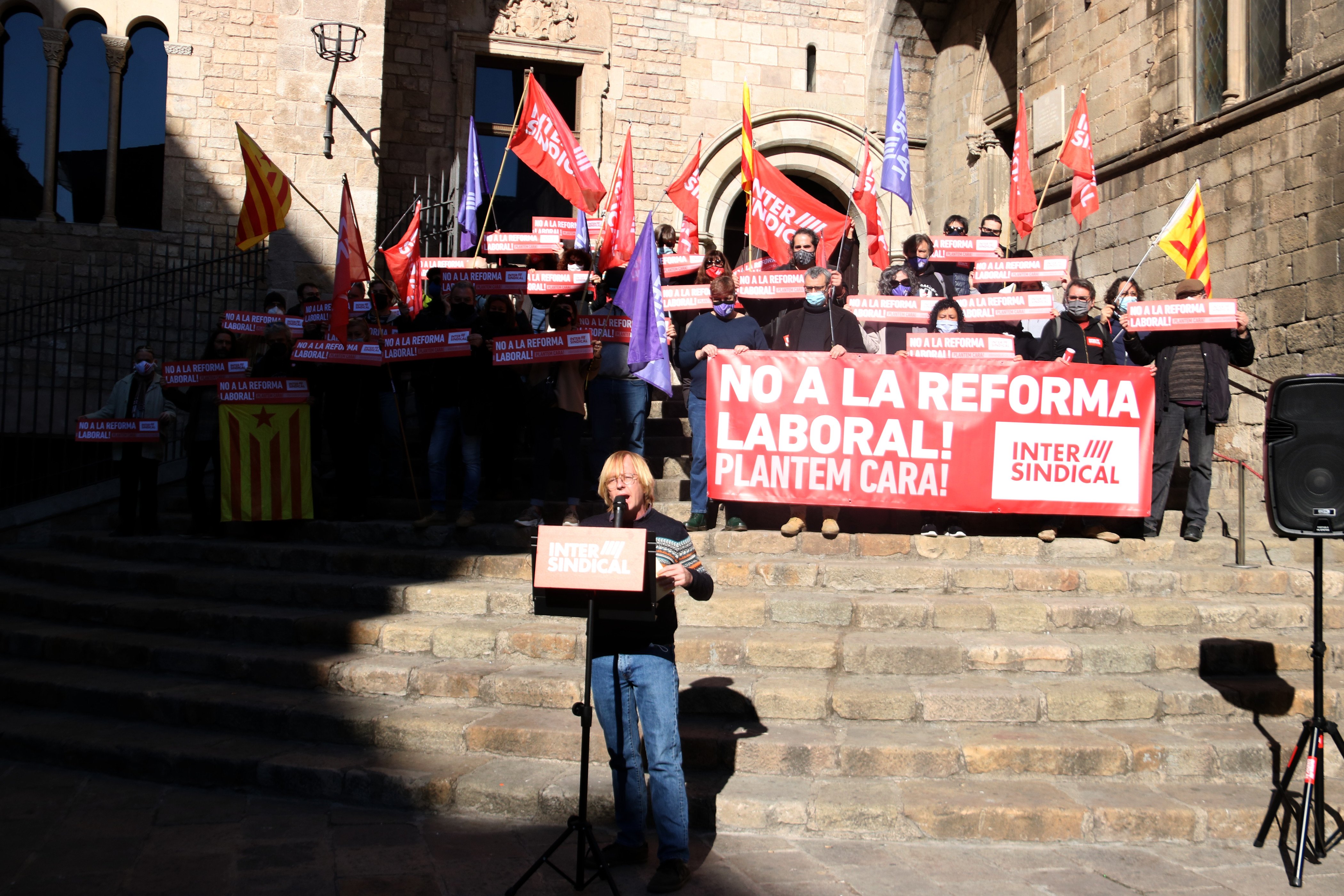 Acto Intersindical Barcelona contra reforma laboral ACN