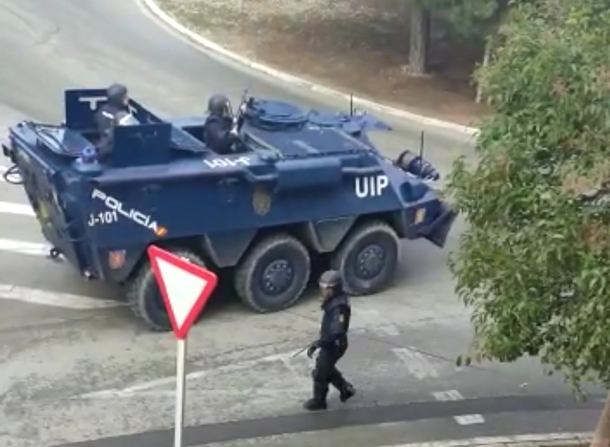 La Policía Nacional no utilizó las tanquetas en Urquinaona por un error técnico