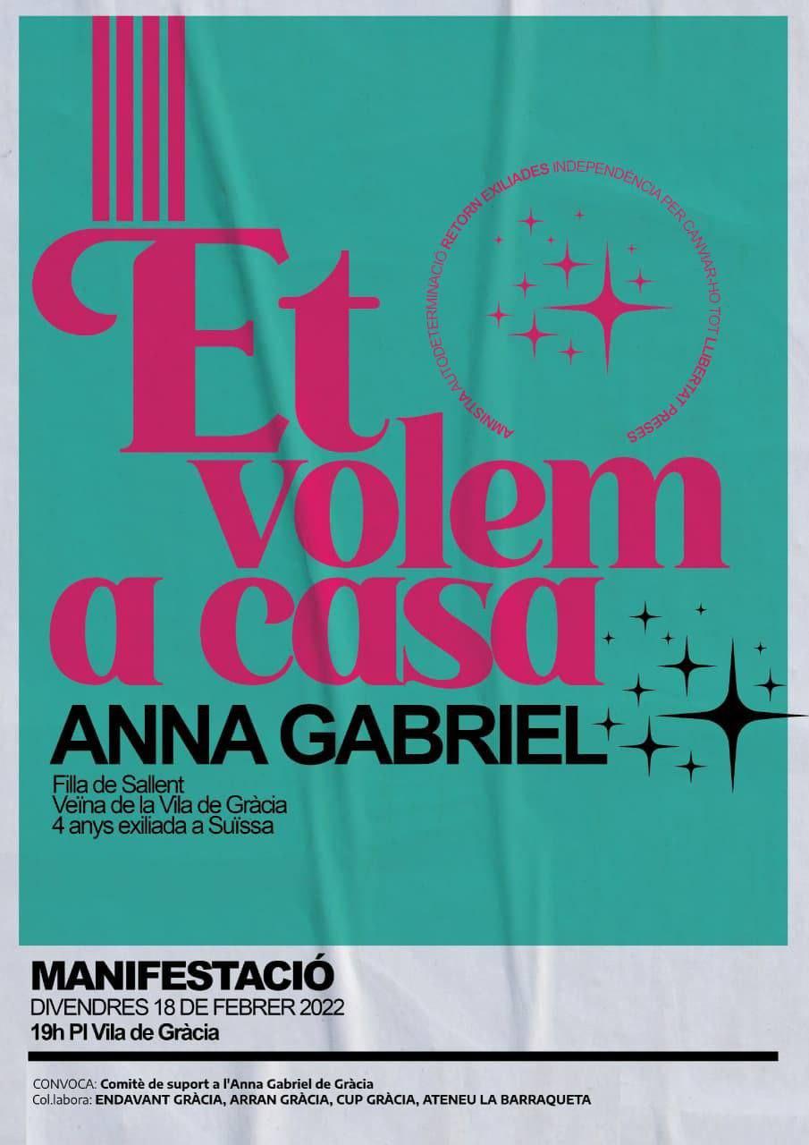 Manifestación por Anna Gabriel   CUP