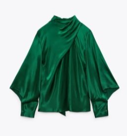 Blusa verde esmeralda zara sales