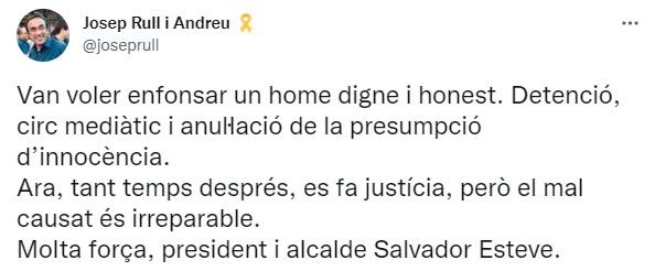 captura tuit Josep Rull 