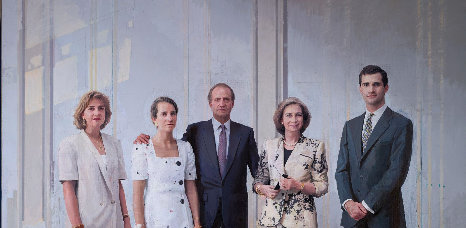 El Palau Reial retira, en secret, el polèmic quadre de la família de Joan Carles I