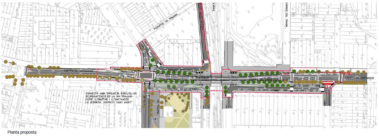 puente calle santander proyecto ajbcn