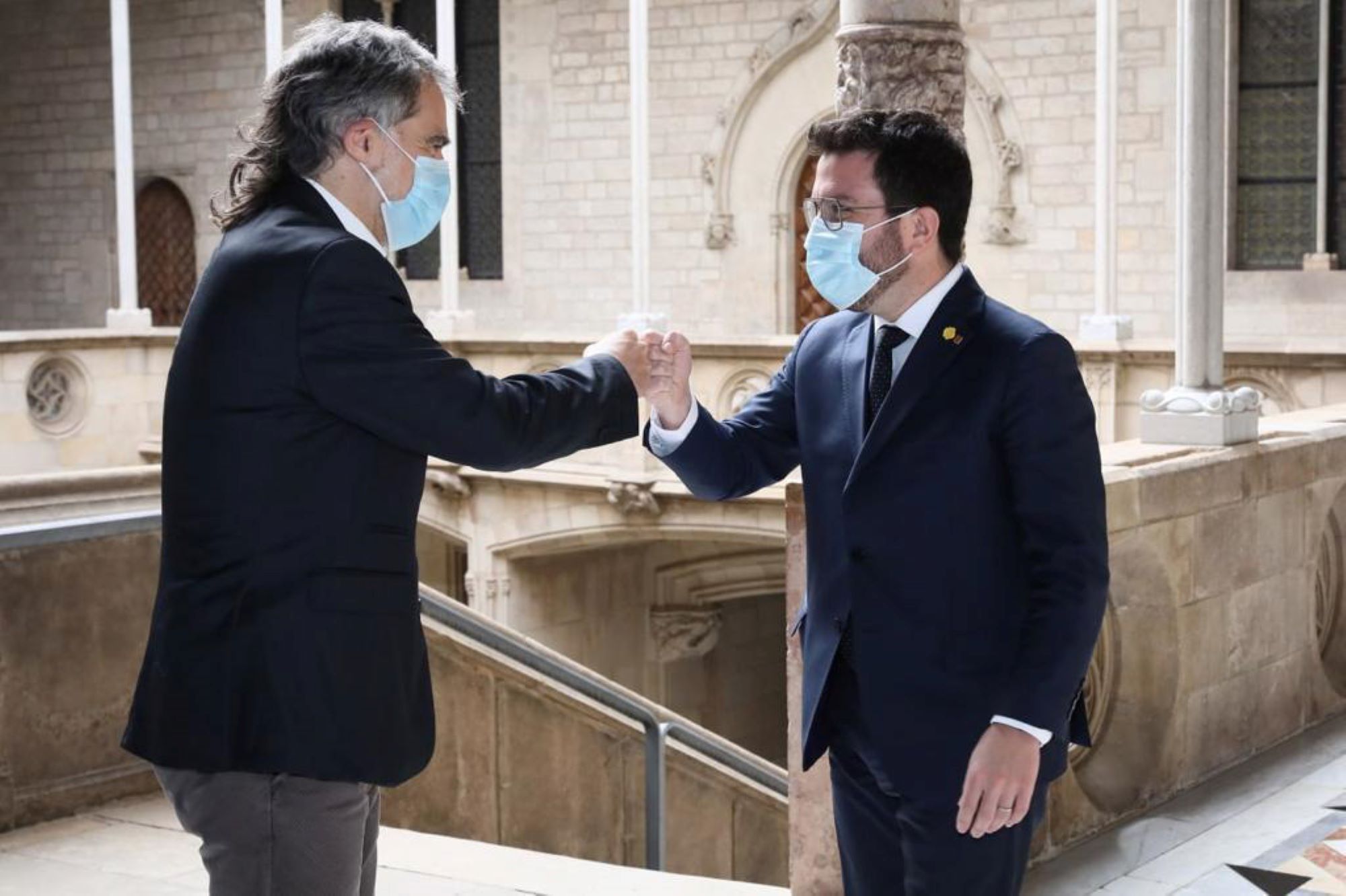 Aragonès i Cuixart se reunen en el palau   Jordi Bedmar