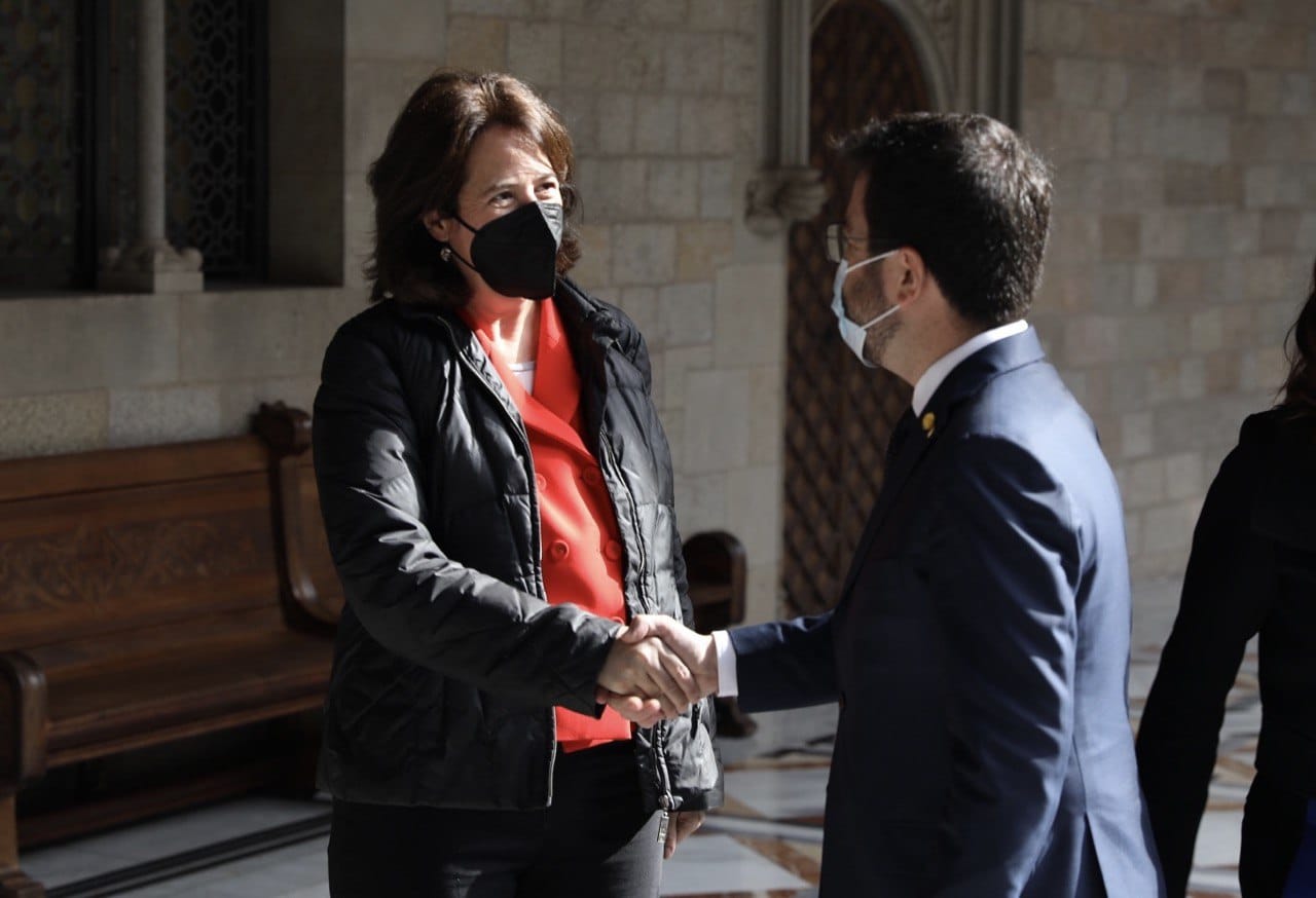 elisenda paulizie, presidenta asamblea, y pere aragonés, presidente de la Generalitat elisenda paulizie, presidenta asamblea, y pere aragonés, presidente de la Generalitat