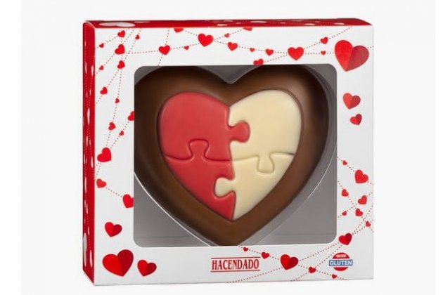 Corazón de chocolate con leche Hacendado San Valentín1