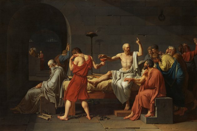 La mort de Sòcrates, obra de Jacques-Louis David