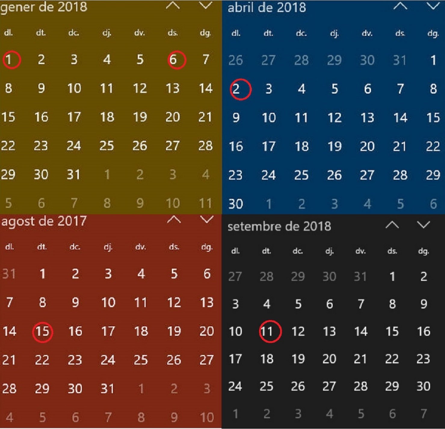 Este es el calendario de fiestas laborales en Catalunya para el 2018