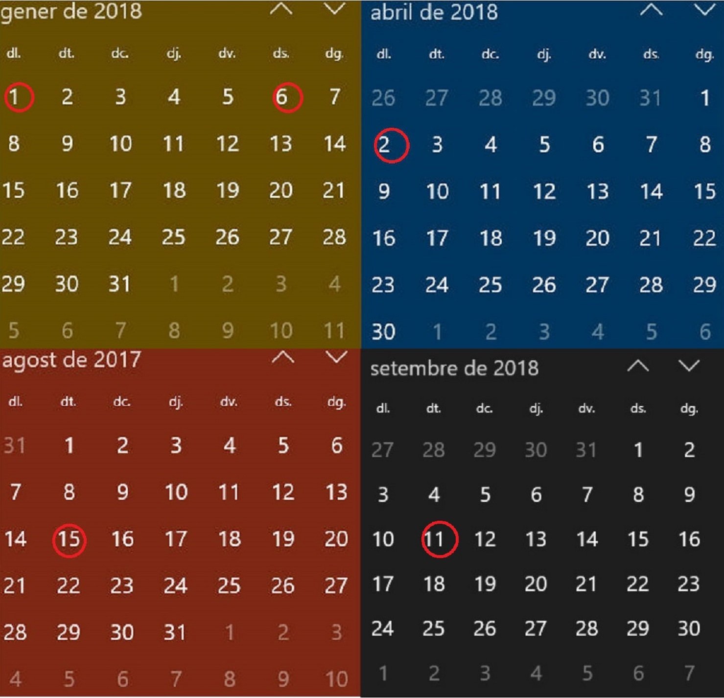 Este es el calendario de fiestas laborales en Catalunya para el 2018