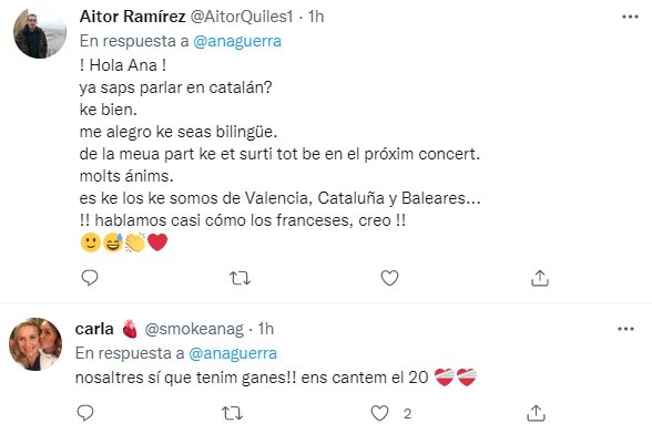 Ana Guerra catalán twitter