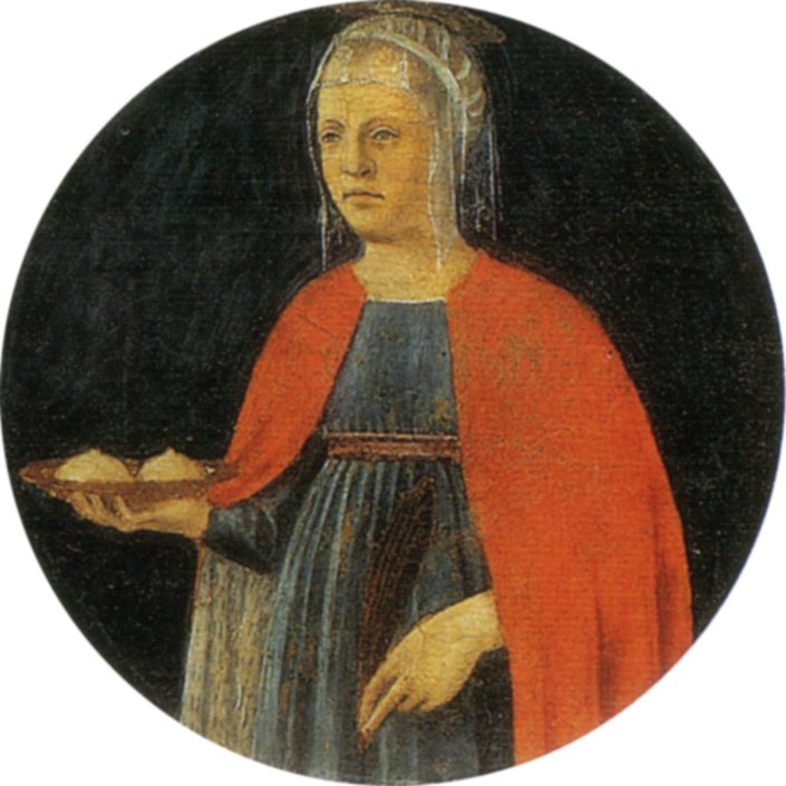 Santa Àgata pintada per Piero della Francesca, 1460-1470. Foto: Viquipèdia