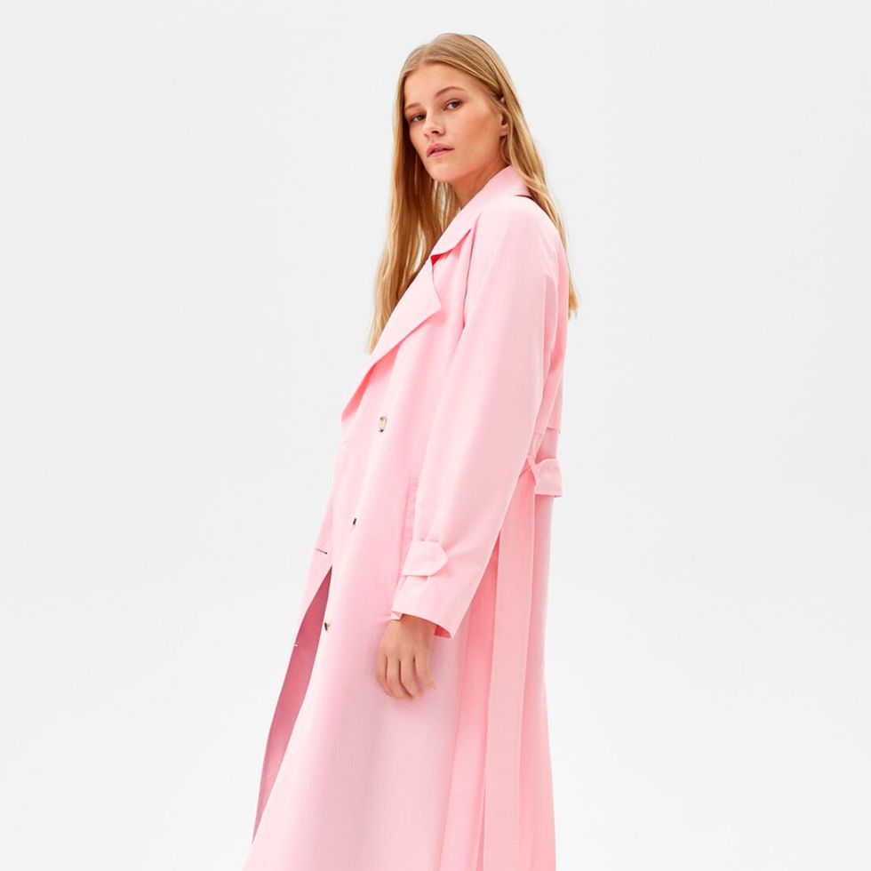gabardina rosa pastel