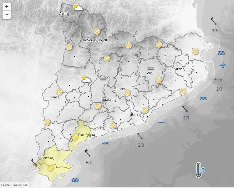 Predicción 17 de febrero Meteocat