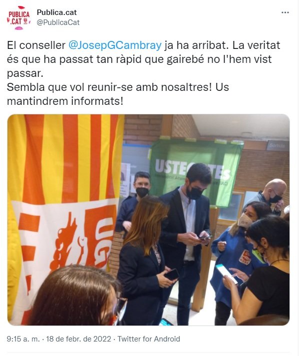 TUIT sindicat publica ocupacio conselleria educacio