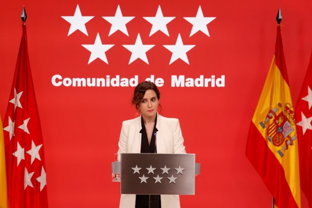 Isabel Díaz Ayuso, presidenta de la comunidad de Madrid rueda de prensa casa real de correos - Efe