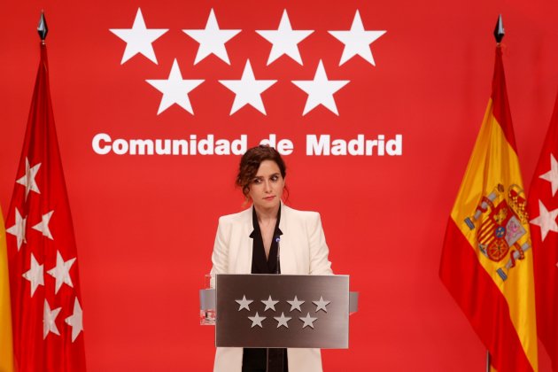Isabel Díaz Ayuso, presidenta de la comunidad de Madrid rueda de prensa casa real de correos - Efe