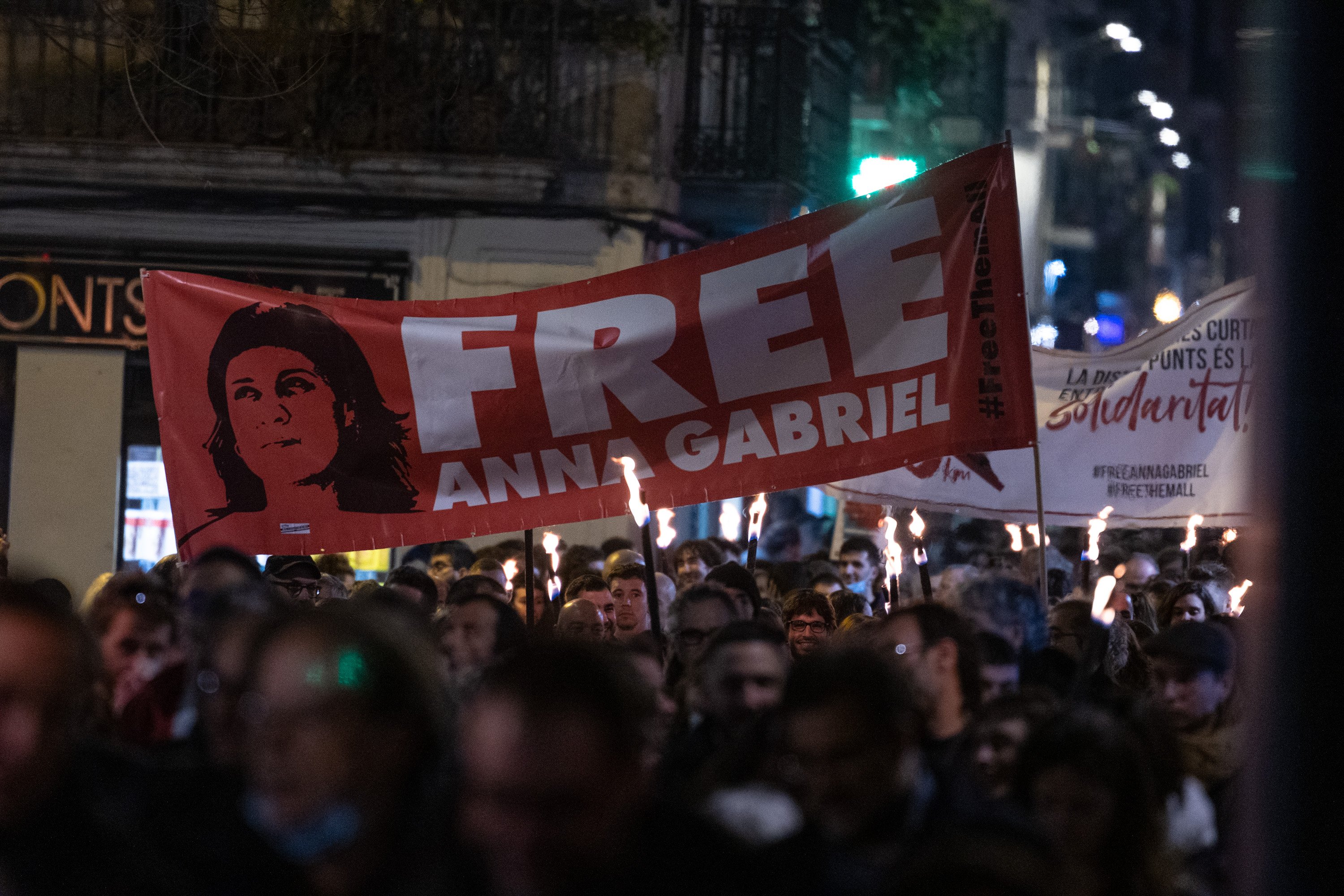 Clam per exigir el retorn d'Anna Gabriel i la fi de la repressió de l'Estat