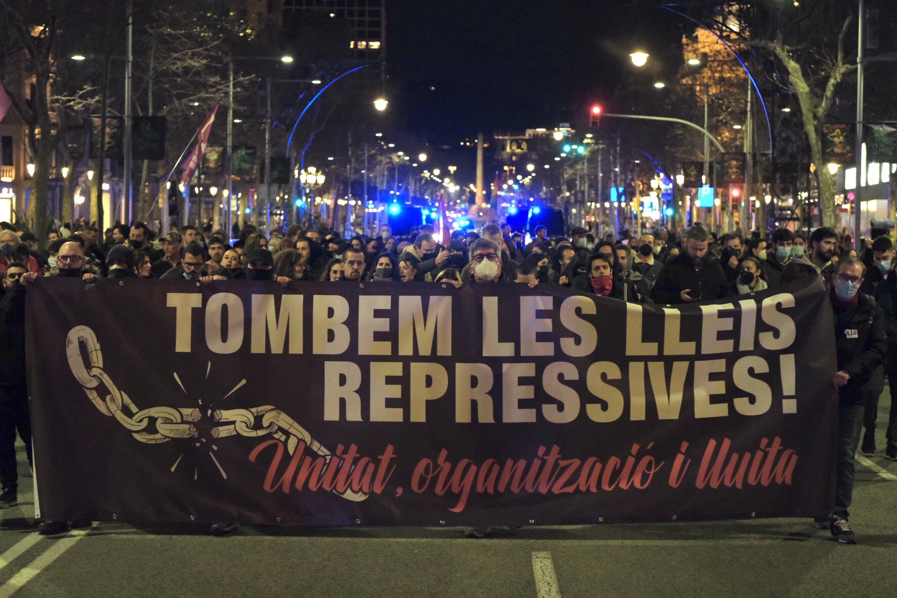 Manifestacions arreu de Catalunya en el primer any de l'empresonament de Hasél