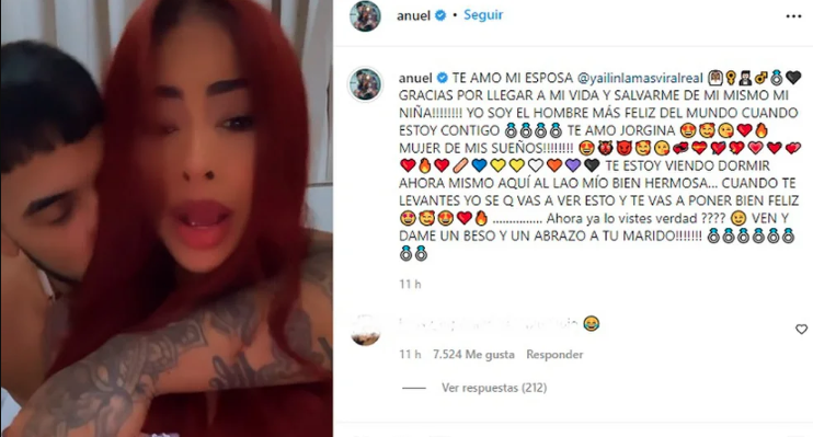 Publicació d'Anuel AA a Instagram