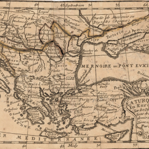 Mapa de la part europea de l'Imperi otomà (segle XVII) / Font: Cartoteca de Catalunya