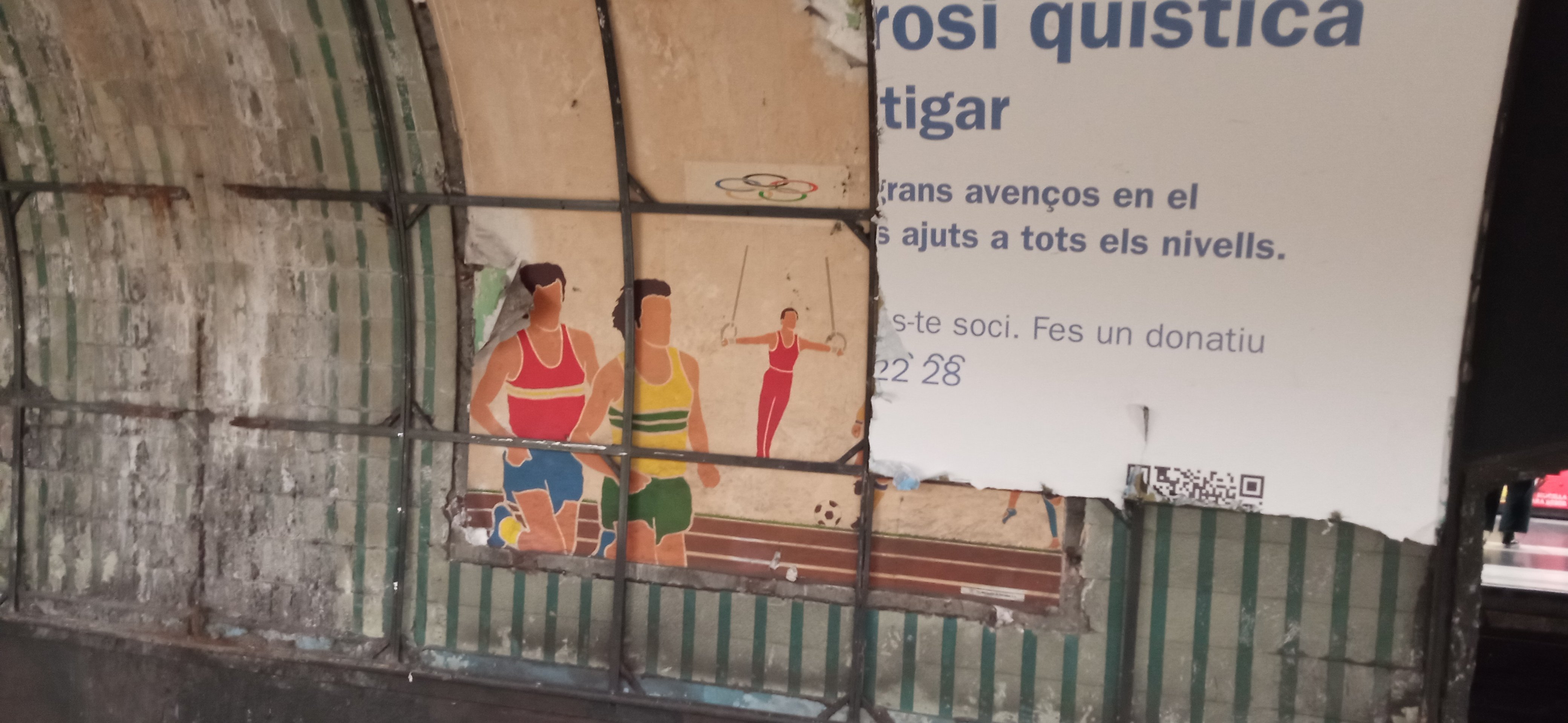 Nueva sorpresa, esta vez olímpica, en la estación de Metro de Jaume I