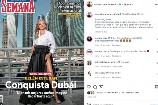 belen esteban portada setmana manuel de Zamora instagram