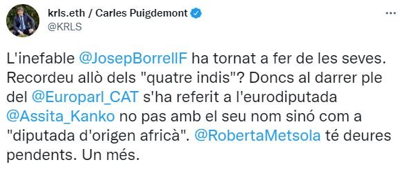 TUIT Carles Puigdemont