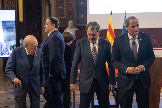 Jordi Pujol, Oriol Junqueras, Artur Mas y Quim Torra en la conferencia Escolta Europa / Sergi Alcàzar