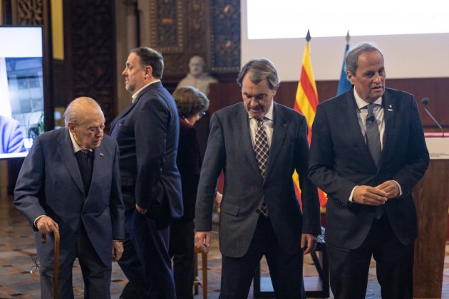 Jordi Pujol, Oriol Junqueras, Artur Mas y Quim Torra en la conferencia Escucha Europa / Sergi Alcàzar