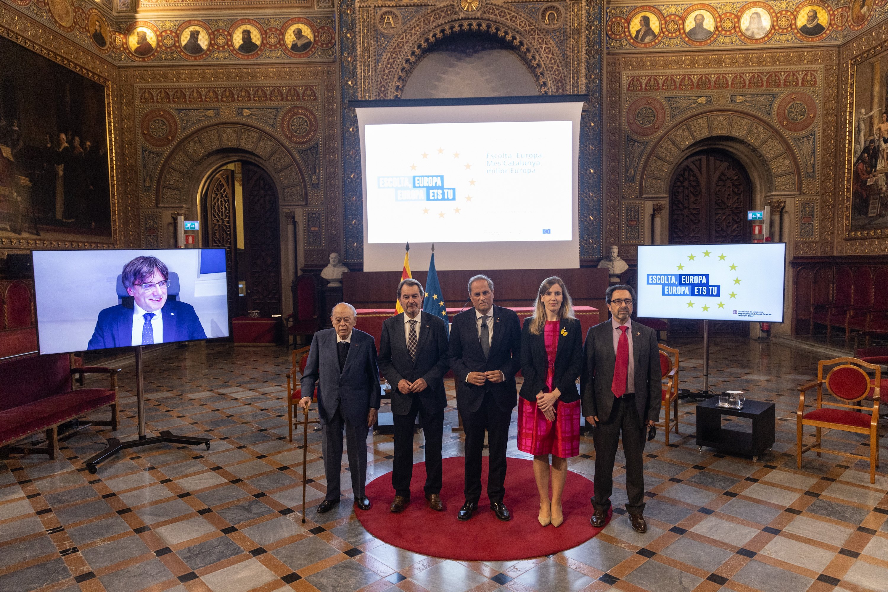 El Govern reivindica, blindat pels seus presidents, el lloc de Catalunya a la UE