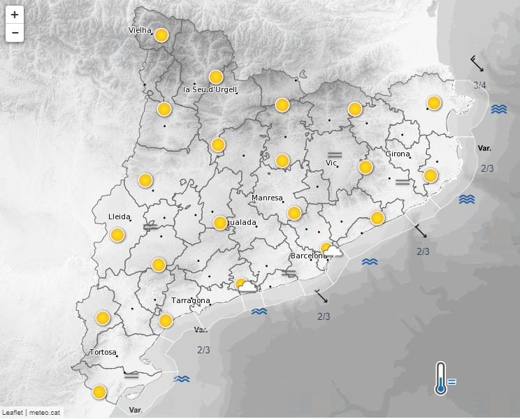 Predicción 23 de febrero Meteocat