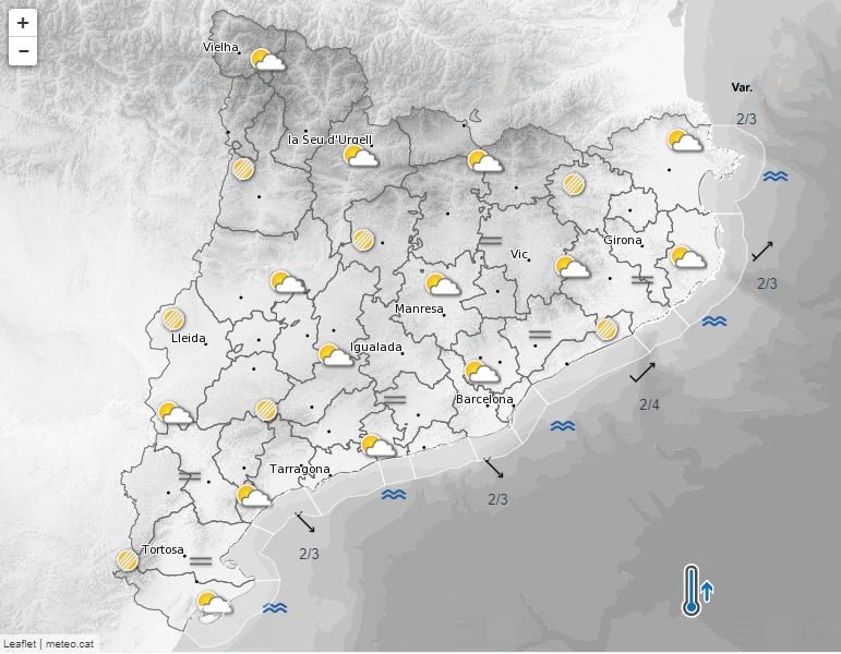 Predicción 24 de febrero Meteocat