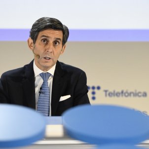 Telefónica gana en 2021 cinco veces más que en 2020 José María Álvarez-Pallete - Efe - Víctor Lerena