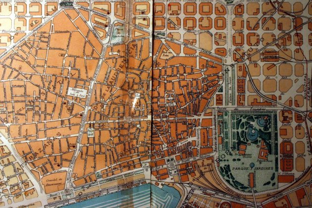 Barcelona planol ciudad vieja 1860 foto amadalvarez