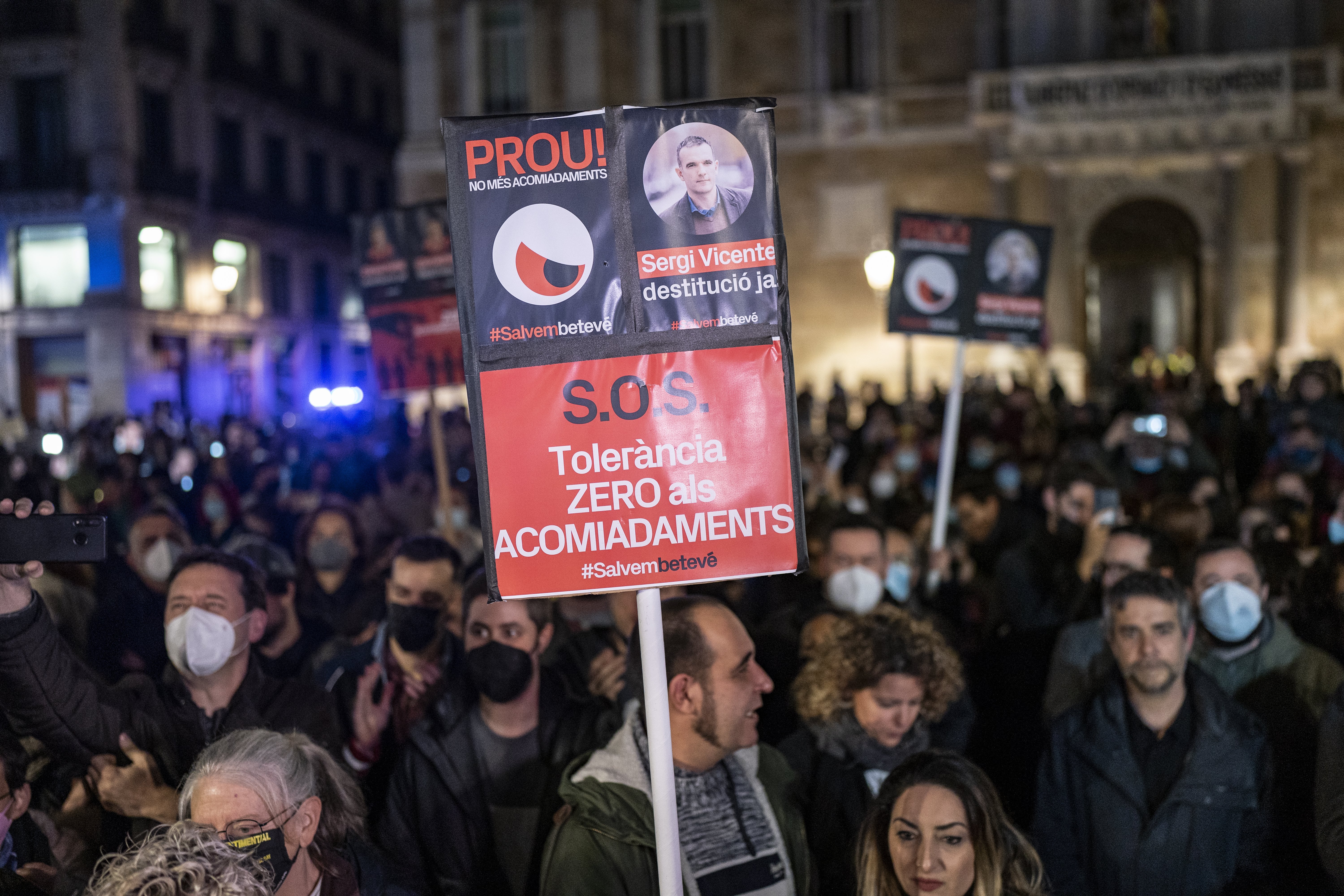 manifestación contra despido trabajadores Betevé - Joan Mateu Parra