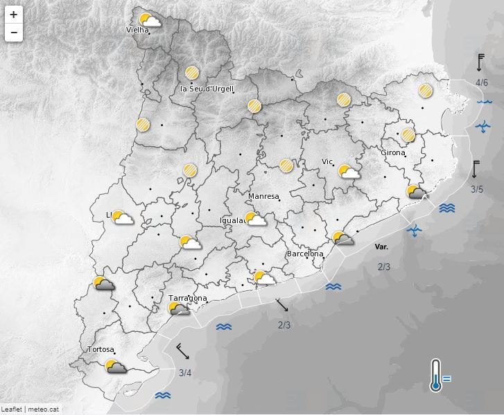Predicción 25 de febrero Meteocat