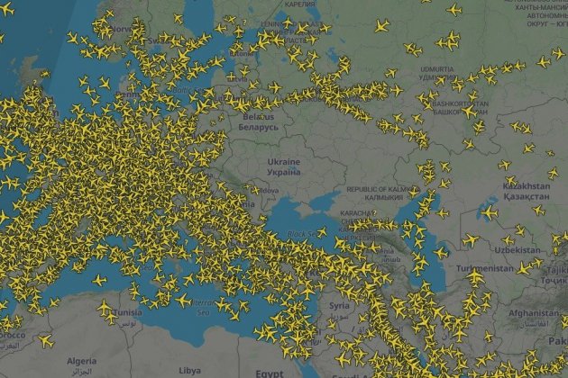 trafico aereo ucrania 25 febrero