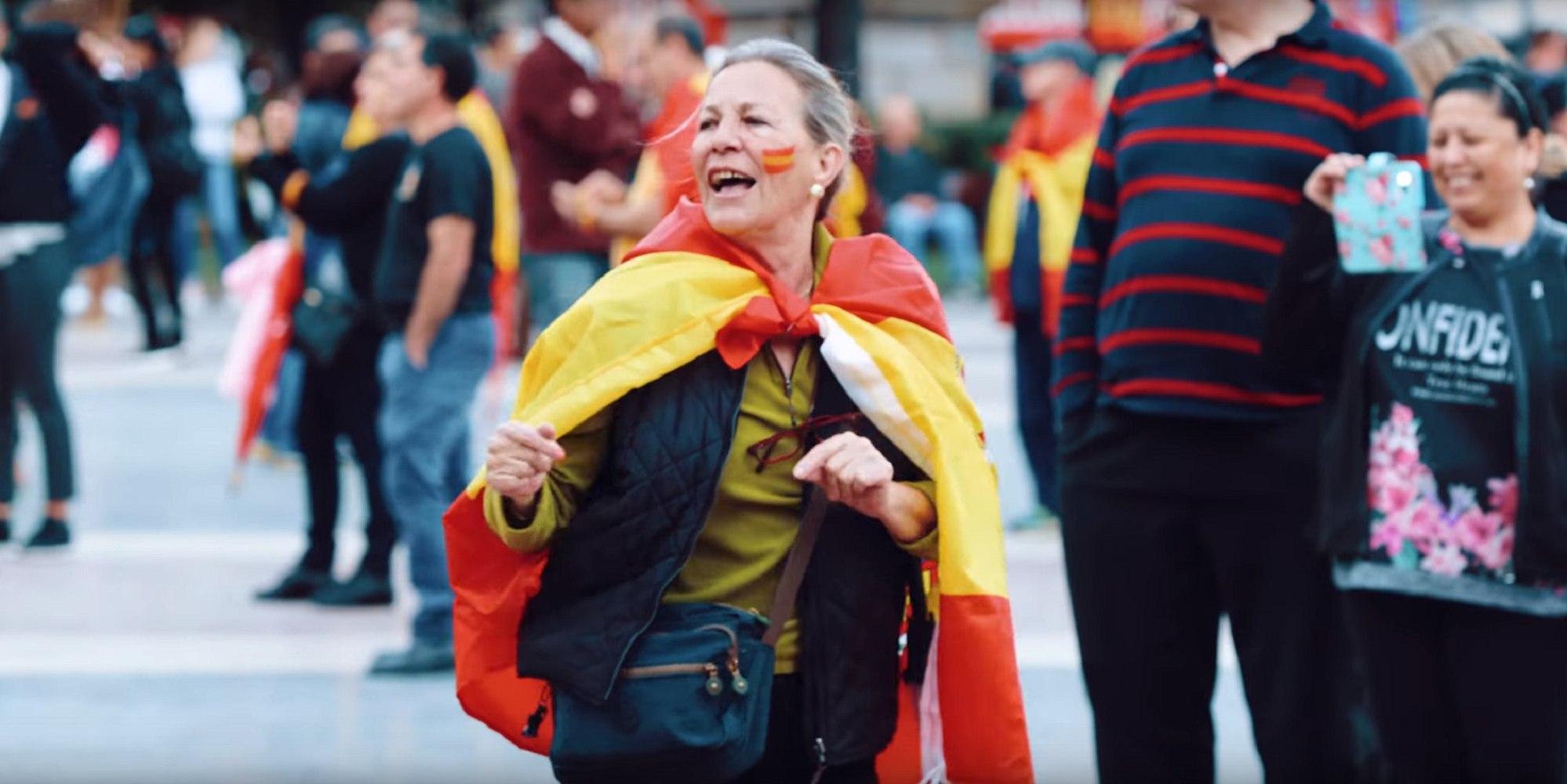 El youtuber norteamericano que sólo encuentra banderas españolas en Barcelona