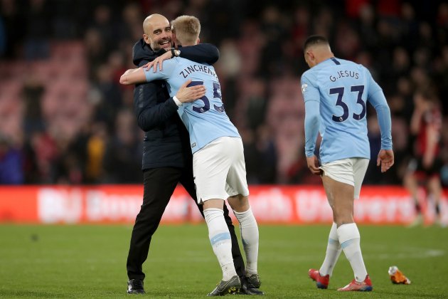 pep guardiola zinchenko manchester city europe press