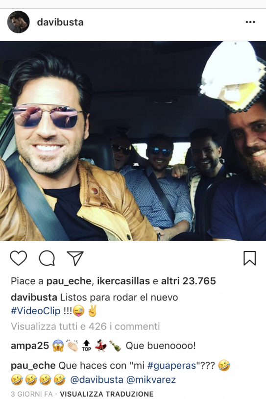 Bustamante en el coche Instagram