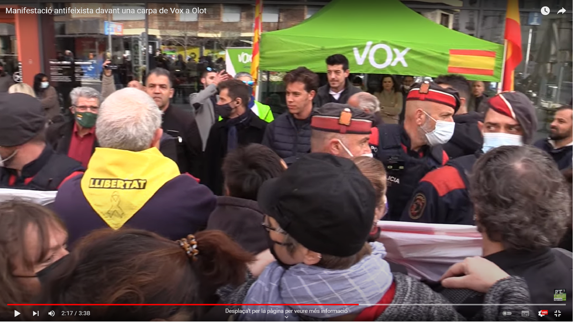 Tensión en Olot por una parada de Vox