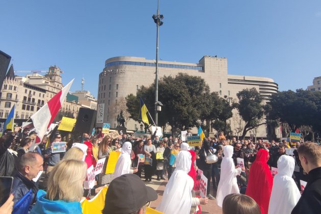 Manifestación miedo Ucrania Barcelona Europa Press