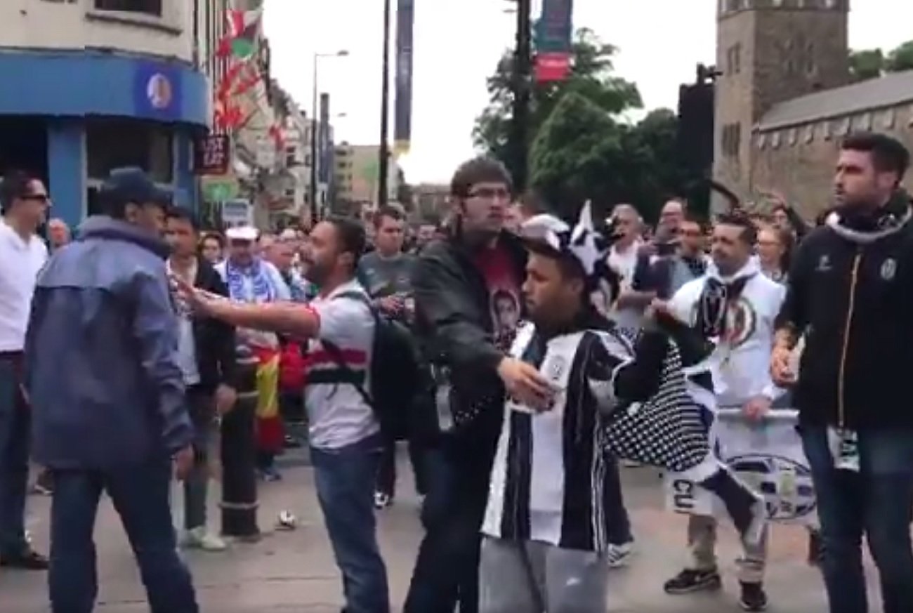 Vídeo: Baralla entre ultres de La Juventus i del Real Madrid abans de la final