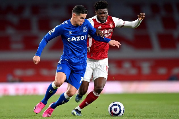 james rodriguez thomas partey everton arsenal europa press james rodriguez thomas partey everton arsenal europa press