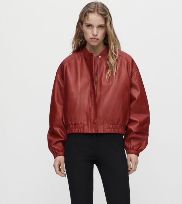 chaqueta bomber piel napa 