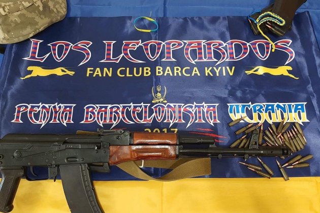 bandera lleopards penya barca kyiv @fcbarcakyiv