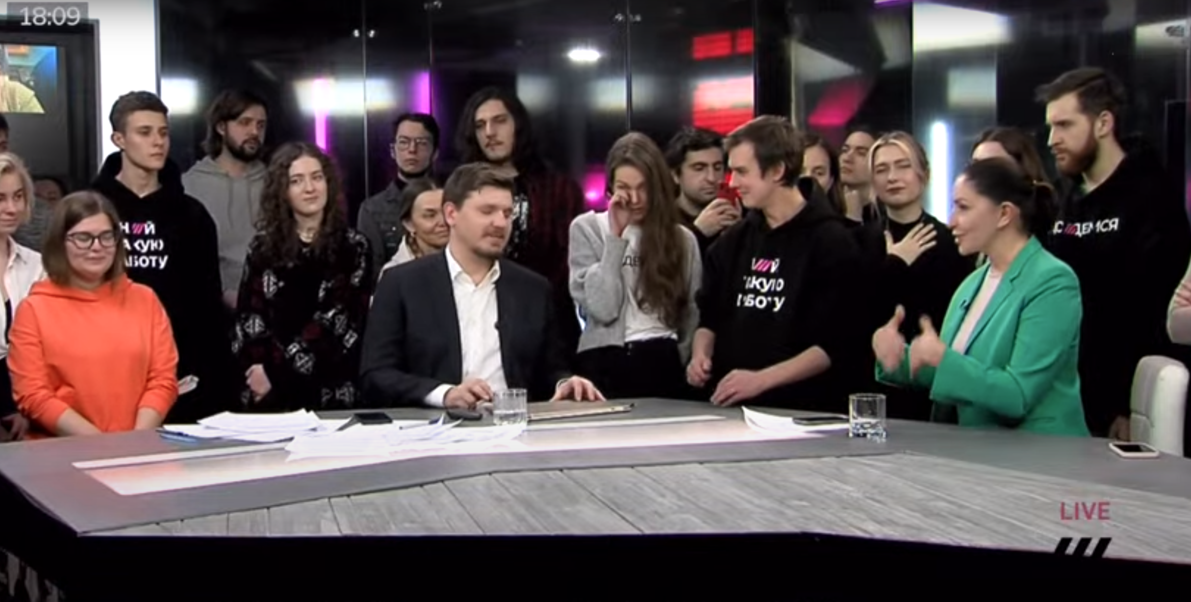 L'amarg comiat d'una TV independent russa a l'espera de l'aplicació de la llei marcial
